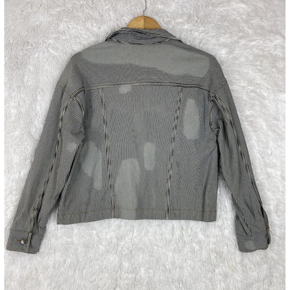 Splendid Starboard Indigo Stripe Cropped Jacket Size M New w/Tags $158 - Picture 8 of 12